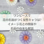 「ワンピースで花の名前がつく女性キャラは?イメージ花との関係や名前の由来も解説」のアイキャッチ画像