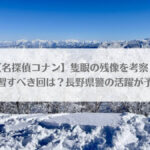 【名探偵コナン】隻眼の残像を考察！予習すべき回は？長野県警の活躍が予想のアイキャッチ画像
